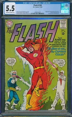 Buy Flash #140 1963 CGC 5.5 OW-W Pages! 1st Appearance Of Heatwave! • 124.54£