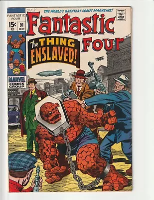 Buy Fantastic Four # 91 Nice FN- Marvel Comic Book 1969 1st App. Torgo Skrull App. • 18.17£