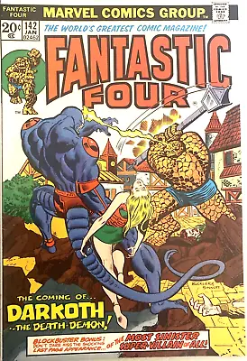 Buy Fantastic Four # 142. Jan 1974. Vfn/nm. Key 1st Darkoth. Rich Buckler-cover • 32.99£