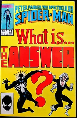 Buy SPECTACULAR SPIDER-MAN #92 THE ANSWER 1st App KINGPIN BLACK CAT Marvel Comics • 4.99£
