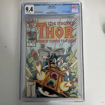 Buy Thor #371 CGC 9.4, 1st Appearance Of Justice Peace (TVA)! Lord Balder The Brave  • 39.97£