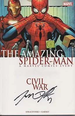 Buy AMAZING SPIDERMAN CIVIL WAR Graphic Novel Signed By J. MICHAEL STRACZYNSKI COA • 49.99£