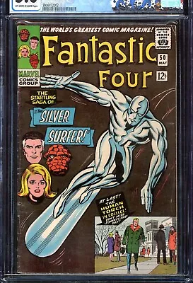 Buy CM - Fantastic Four #50 - Marvel Comics - 5/66 - CGC 5.0 - OW/W - Silver Age • 697.43£
