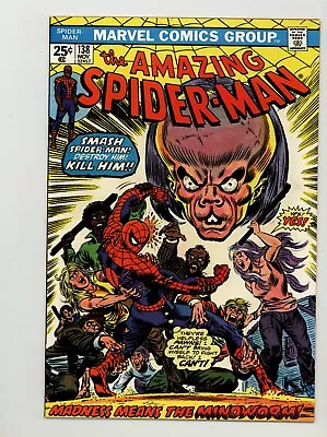 Buy Amazing Spider-Man 138 VF/NM 1st Appearance Mindworm Romita Art 1974 • 35.61£