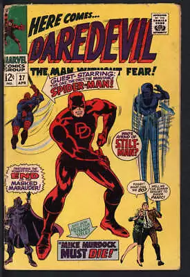Buy Daredevil #27 3.0 // Crossover Appearance By Spider-man Marvel Comics 1967 • 26.96£