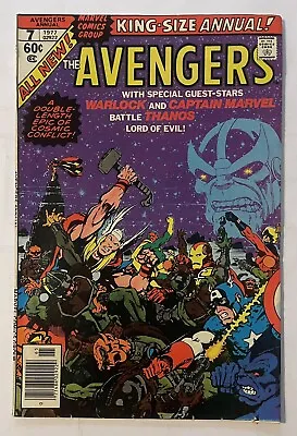 Buy Avengers Annual #7. Aug 1977. Marvel. Fn+. Thanos! Warlock! 1st Infinity Stones! • 45£