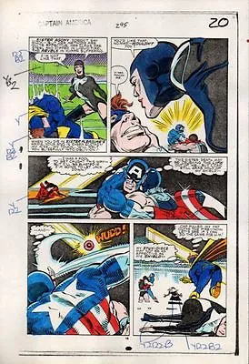 Buy 1984 Captain America 295 Page 20 Marvel Comics Original Color Guide Art: 1980's • 33.27£
