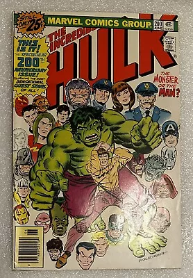 Buy Incredible Hulk #200 F W/ Spider-Man Value Stamp Marvel Comic 1976  • 5.91£