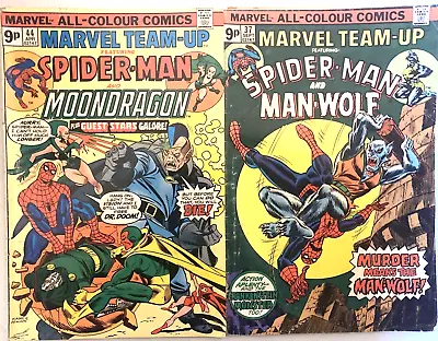 Buy Marvel Team-up # 37 & 44. Spider-man  (2 Issue Lot). Bronze Age 1975/76. • 7.19£