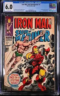 Buy CGC Graded [6.0] Marvel Comics Iron Man & Sub-Mariner #1 1968 Silver Age • 250£