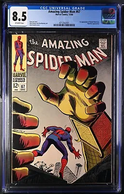 Buy AMAZING SPIDER-MAN #67 --- CGC 8.5! 1ST APP RANDY ROBERTSON! Marvel! 1968! • 205.86£