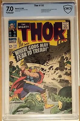 Buy ~THOR #132~ (1966) ~1st EGO THE LIVING PLANET~~JACK KIRBY Cover & Art~*CBCS 7.0* • 79.16£