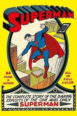 Buy Vintage Superman First  Comic Front Cover  Poster 36  X 24  / 91cm X 61cm Sealed • 9.95£