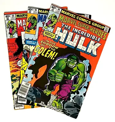 Buy Marvel Super-Heroes Lot - 84 85 86 - 1979 - Reprints Incredible Hulk 132 133 134 • 14.21£