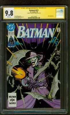 Buy Batman 451 CGC SS 9.8 Marv Wolfman Signed Iconic Joker Classic 1990 • 280.20£