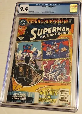 Buy Action Comics #689 CGC 9.4 WP 1993 1st App Superman Black Suit HBO • 31.62£