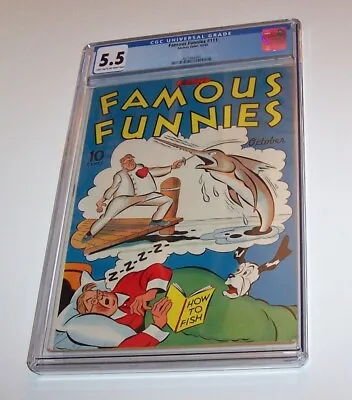 Buy Famous Funnies #111 - Eastern Color 1947 Golden Age Edition - CGC FN- 5.5 • 130.45£