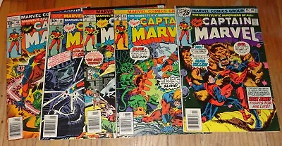 Buy Captain Marvel #45,46,47,48,49 Al Milgrom  Fine Avg 1976 • 18.26£
