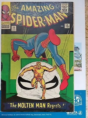 Buy Amazing Spider Man Comic Number 35in Fine Minus Conition 2nd Molten Man • 100£