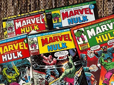 Buy Mighty World Of Marvel/Hulk #81-85 (1974). 5 X Marvel UK Comics. • 3.99£