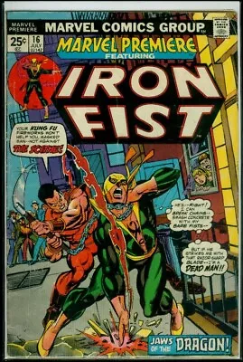Buy Marvel Comics MARVEL PREMIERE #16 IRON FIST G/VG 3.0 • 7.94£