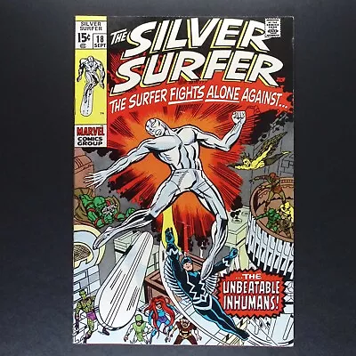 Buy Silver Surfer #18 | Marvel 1970 | Surfer Vs. Inhumans | Final Issue | FN • 37.80£