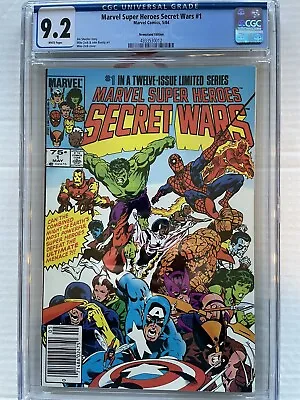 Buy Marvel Super Heroes Secret Wars # 1 Newsstand (May 1984) CGC 9.2. Graded 10/23. • 87.63£