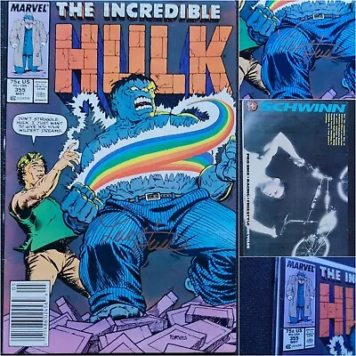 Buy The Incredible Hulk #355 Newsstand Marvel 1989 Lou Ferrigno Autograph • 100.08£