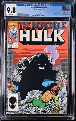 Buy Incredible Hulk #333 Cgc 9.8 White Pages // Leader App Marvel 1987 • 158.12£