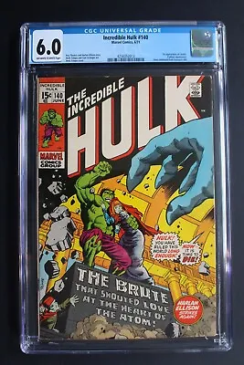 Buy INCREDIBLE HULK #140 Vs PSYKLOP 1971 Avengers 1st JARELLA Harlan Ellison CGC 6.0 • 55.50£