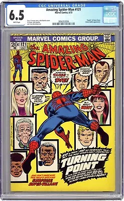 Buy Amazing Spider-Man #121 CGC 6.5 🔑 Death Of Gwen Stacy 🔑 Romita 1973 • 357.90£