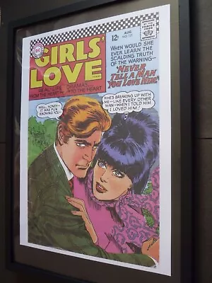 Buy A3 Original Repro Oversized Comic Book Art Framed DC Girls Love 121 Real Life  • 40£