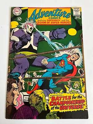 Buy ADVENTURE COMICS  No 366 VG-FN March 1968 :  Superboy And Legion Of Superheroes • 8.50£