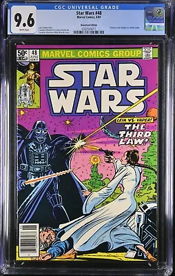 Buy 🔥 STAR WARS #48 CGC 9.6 NM+ NEWSSTAND (Marvel, 1981) WHITE Pages 1ST PRINTING • 110.06£