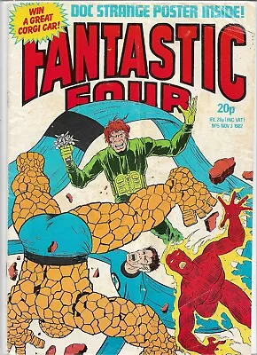 Buy Fantastic Four #5 Weekly With Doctor Strange Poster GD/VG (1982) Marvel UK • 5£