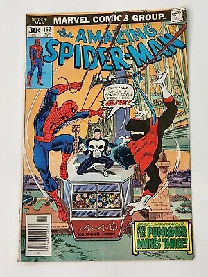 Buy Amazing Spider-Man 162 NEWSSTAND 1st App Jigsaw Punisher App Bronze Age 1976 • 19.71£