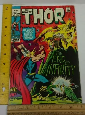 Buy THOR 188 VG+ 1970s Marvel Comic Book Origin Of Infinity • 8.28£