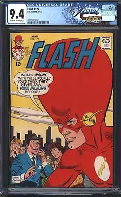 Buy D.C Comics Flash 177 3/68 FANTAST CGC 9.4 Off White To White Pages • 156.54£