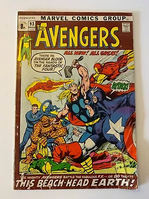 Buy Avengers 93.  Early Bronze Age Marvel. UK Price Copy. Low Grade. Neal Adams Art • 15£