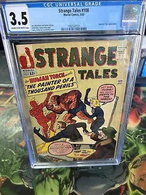 Buy Marvel Comics 1963 Early Fantastic Four!  Strange Tales #108 CGC 3.5 • 79.94£