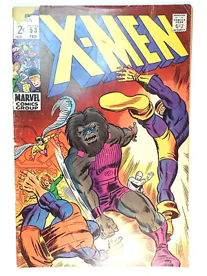 Buy The X-men Marvel Comics 1969 No 53 Stan Lee Barry Smith Silver Age Blastaar • 16.56£