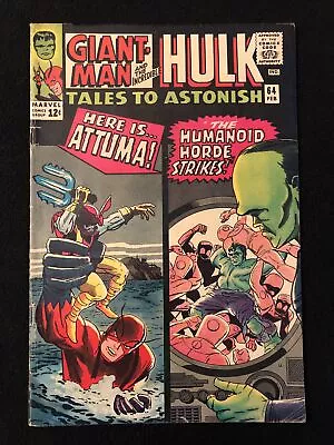 Buy Tales To Astonish 64 5.0 5.5 Marvel 1964 Attuma First Leader Cover Hulk Giant No • 39.52£
