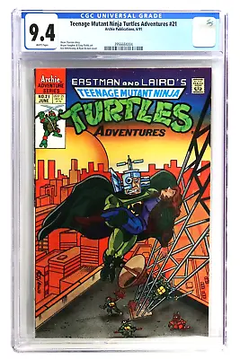 Buy Teenage Mutant Ninja Turtles Adventures #21 CGC NM 9.4 White Pages 3956664004 • 63.16£