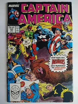 Buy Marvel Comics Captain America #352 1st Appearances Supreme Soviets, Fantasma FN+ • 11.19£