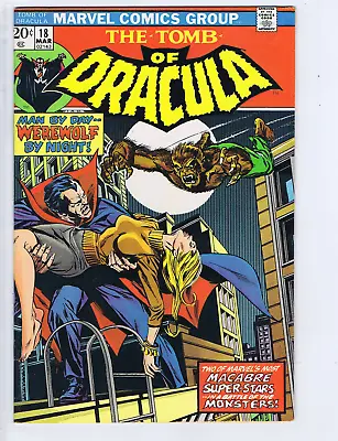 Buy Tomb Of Dracula #18 Marvel 1974 Man By Day... Werewolf By Night ! • 158.12£