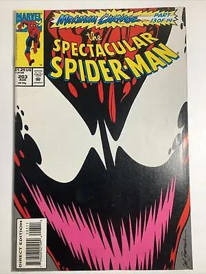 Buy Spectacular Spider-Man #203 Direct Edition Marvel 1993 • 10.23£