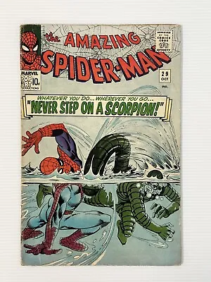 Buy Amazing Spider-Man #29 1965 VG 2nd Scorpion Pence Copy • 264£