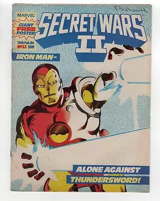 Buy 1985 Marvel Super Heroes Secret Wars Ii #1 Great Iron Man #195 Cover Key Rare Uk • 32.43£
