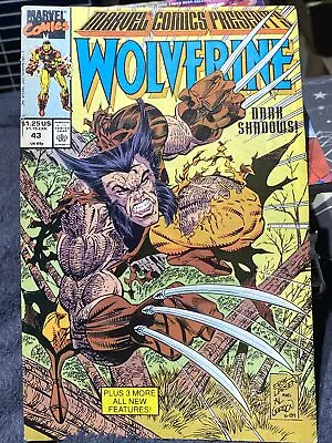 Buy Marvel Comics  Wolverine Dark Shadows #43 Erik Larsen Cover Art 1990 • 3£