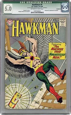 Buy Hawkman #4 CGC 5.0 QUALIFIED 1964 1207543023 1st App. And Origin Zatanna • 549.47£